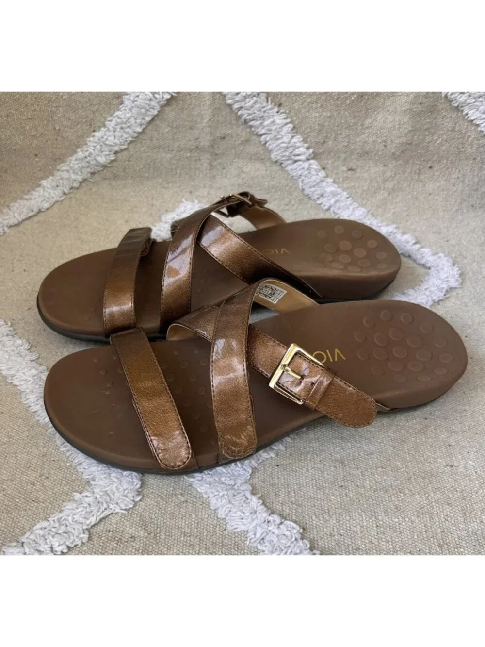 VIONIC 341 Kira Sandals Bronze Size US 10
